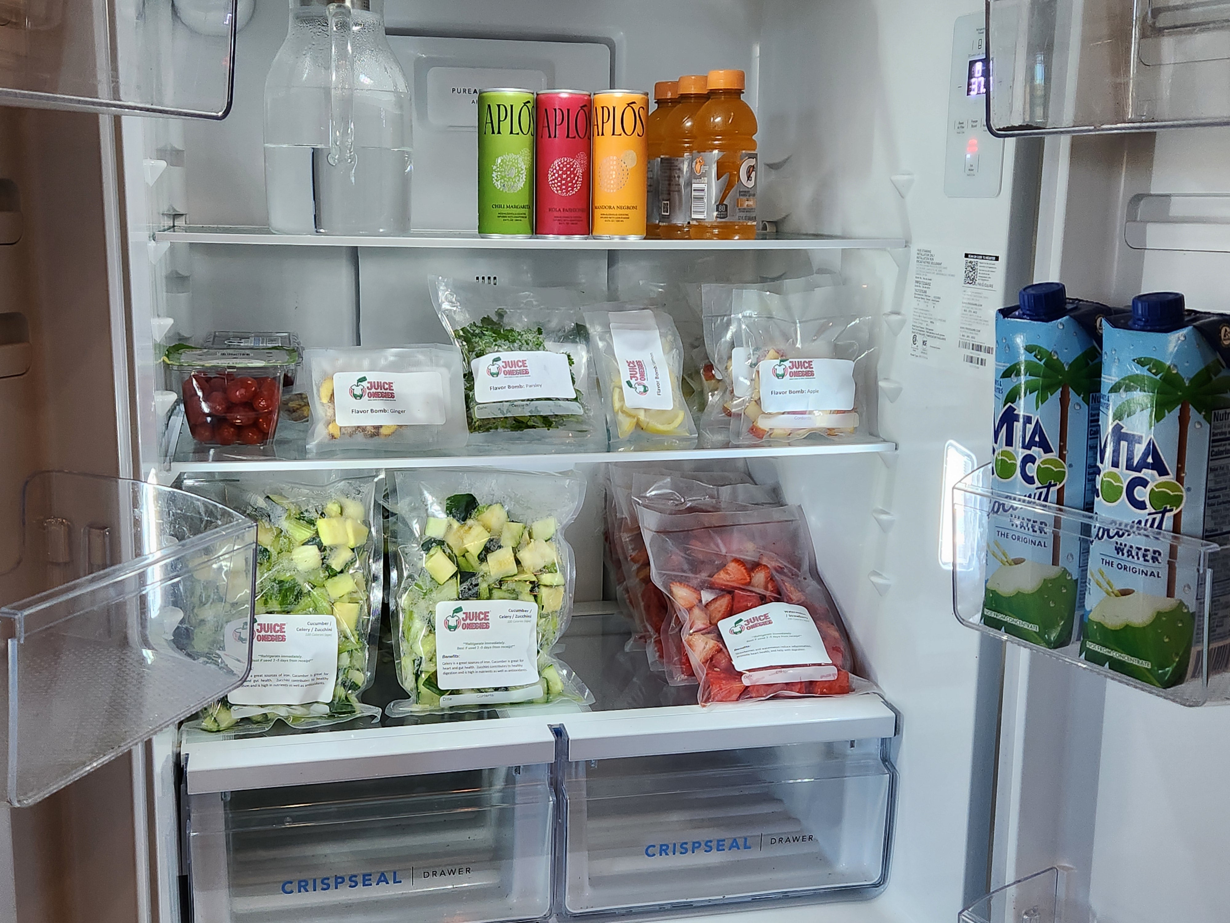 Produce Pouches in Fridge